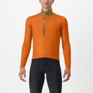 CASTELLI Cyklistický dres s dlhým rukávom zimný - ENTRATA THERMAL - oranžová M