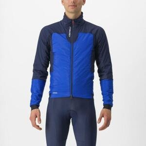 CASTELLI Cyklistická zateplená bunda - FLY TERMAL - modrá XS