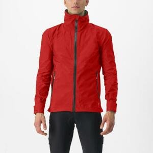 CASTELLI Cyklistická zateplená bunda - TRAIL GT - červená M