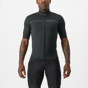 CASTELLI Cyklistický dres s krátkym rukávom - PRO THERMAL MID - čierna XS