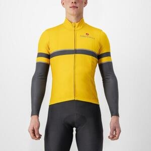 CASTELLI Cyklistický dres s dlhým rukávom zimný - RETTA - žltá M