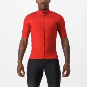CASTELLI Cyklistický dres s krátkym rukávom - PRO THERMAL MID - červená XL
