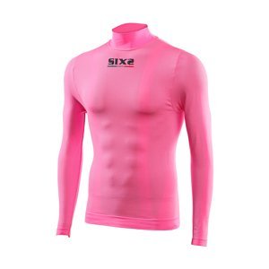 SIX2 Cyklistické tričko s dlhým rukávom - TS3 C - ružová XL