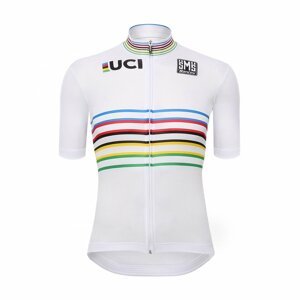 SANTINI Cyklistický dres s krátkym rukávom - UCI WORLD CHAMPION - biela L