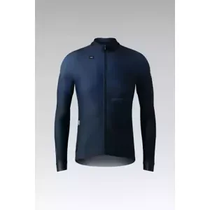GOBIK Cyklistický dres s dlhým rukávom zimný - HYDER - modrá L
