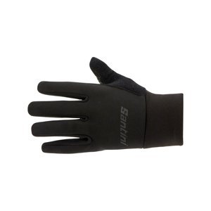 SANTINI Cyklistické rukavice dlhoprsté - COLORE - čierna XS