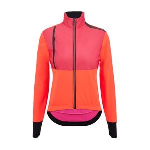 SANTINI Cyklistická zateplená bunda - VEGA ABSOLUTE - ružová/oranžová XL