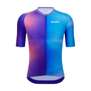 SANTINI Cyklistický dres s krátkym rukávom - OMBRA - modrá XS
