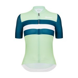 SANTINI Cyklistický dres s krátkym rukávom - ECO SLEEK NEW BENGAL - svetlo zelená/zelená S