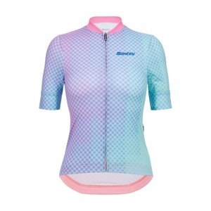 SANTINI Cyklistický dres s krátkym rukávom - PAWS FORMA - fialová/ružová L
