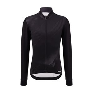 SANTINI Cyklistický dres s dlhým rukávom zimný - PURE DYE - čierna XL