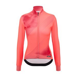 SANTINI Cyklistický dres s dlhým rukávom zimný - PURE DYE - ružová