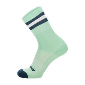 SANTINI Cyklistické ponožky klasické - BENGAL - svetlo zelená XS-S
