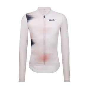 SANTINI Cyklistický dres s dlhým rukávom letný - OMBRA ECO SLEEK  - biela XL