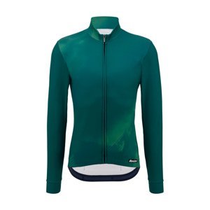 SANTINI Cyklistický dres s dlhým rukávom zimný - PURE DYE - zelená