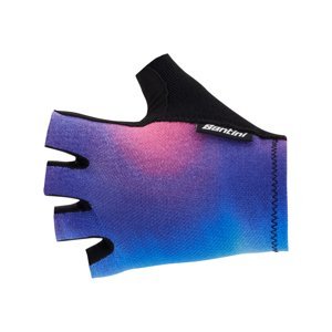 SANTINI Cyklistické rukavice krátkoprsté - OMBRA - modrá M