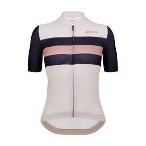 SANTINI Cyklistický dres s krátkym rukávom - ECO SLEEK NEW BENGAL - biela/čierna M