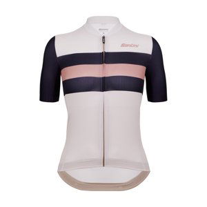 SANTINI Cyklistický dres s krátkym rukávom - ECO SLEEK NEW BENGAL - biela/čierna 2XL