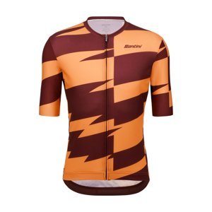 SANTINI Cyklistický dres s krátkym rukávom - FURIA SMART - oranžová/bordová S