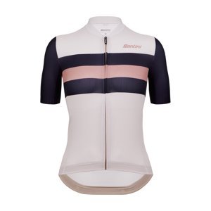SANTINI Cyklistický dres s krátkym rukávom - ECO SLEEK NEW BENGAL - biela/čierna 2XS