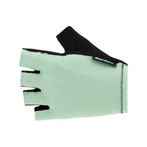 SANTINI Cyklistické rukavice krátkoprsté - CUBO  - svetlo zelená XL