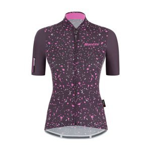 SANTINI Cyklistický dres s krátkym rukávom - DELTA PIETRA  - fialová L