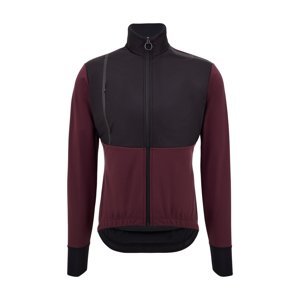 SANTINI Cyklistická zateplená bunda - VEGA ABSOLUTE - bordová/čierna M