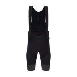 SANTINI Cyklistické nohavice krátke s trakmi - ADAPT SHELL - čierna 3XL