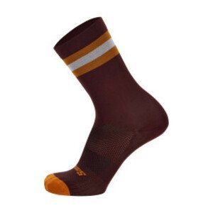 SANTINI Cyklistické ponožky klasické - BENGAL - bordová M-L