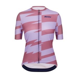SANTINI Cyklistický dres s krátkym rukávom - FURIA SMART - ružová/fialová XL