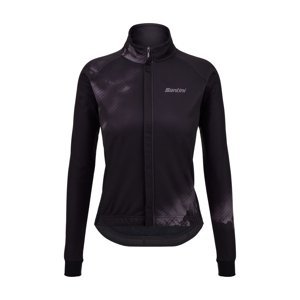 SANTINI Cyklistická zateplená bunda - PURE DYE - čierna XL