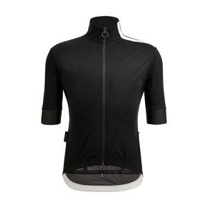 SANTINI Cyklistická zateplená bunda - ADAPT SHELL - čierna L