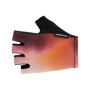 SANTINI Cyklistické rukavice krátkoprsté - OMBRA - oranžová S