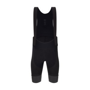 SANTINI Cyklistické nohavice krátke s trakmi - ADAPT SHELL - čierna L