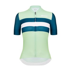 SANTINI Cyklistický dres s krátkym rukávom - ECO SLEEK NEW BENGAL - svetlo zelená/zelená XS