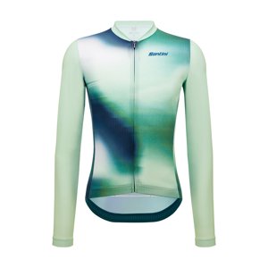 SANTINI Cyklistický dres s dlhým rukávom letný - OMBRA ECO SLEEK  - zelená 3XL