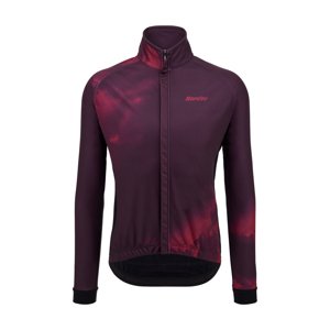 SANTINI Cyklistická zateplená bunda - PURE DYE - bordová 4XL