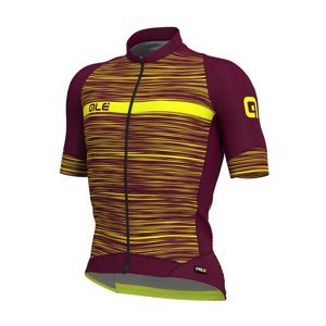 ALÉ Cyklistický dres s krátkym rukávom - THE END - žltá/fialová S