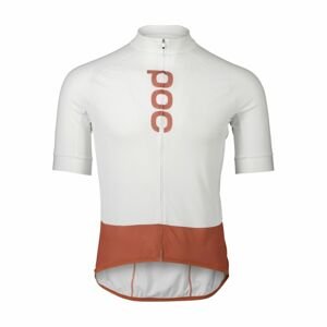 POC Cyklistický dres s krátkym rukávom - ESSENTIAL ROAD - biela/hnedá XL