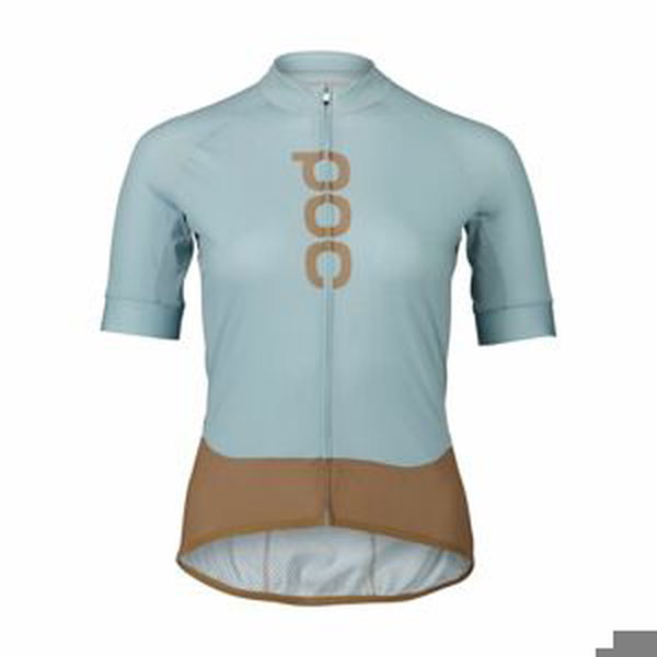 POC Cyklistický dres s krátkym rukávom - ESSENTIAL ROAD  - modrá/hnedá