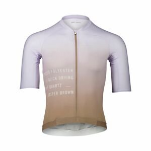 POC Cyklistický dres s krátkym rukávom - PRISTINE PRINT - hnedá/fialová M