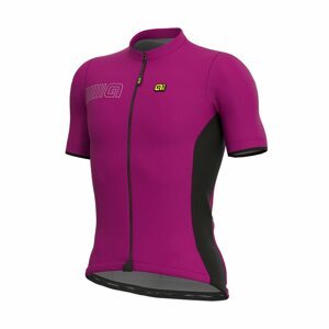 ALÉ Cyklistický dres s krátkym rukávom - COLOR BLOCK - fialová S