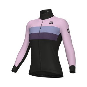 ALÉ Cyklistický dres s dlhým rukávom zimný - CHAOS OFF ROAD - GRAVEL - fialová/čierna