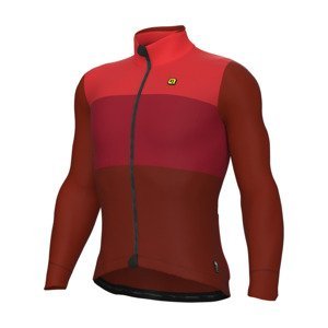 ALÉ Cyklistický dres s dlhým rukávom zimný - SFIDA PR-S - červená 2XS