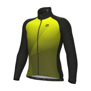 ALÉ Cyklistický dres s dlhým rukávom zimný - MODULAR PRAGMA - žltá/čierna 4XL