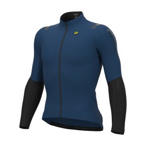 ALÉ Cyklistický dres s dlhým rukávom zimný - WARM RACE 2.0 R-EV1 - modrá/čierna 4XL