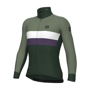 ALÉ Cyklistický dres s dlhým rukávom zimný - CHAOS OFF ROAD - GRAVEL - zelená 5XL