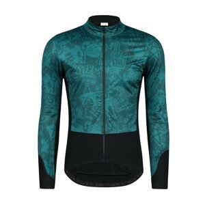 MONTON Cyklistická zateplená bunda - MONSTER THERMAL - zelená/čierna