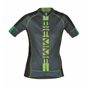 BIEMME Cyklistický dres s krátkym rukávom - dres - šedá/zelená XS