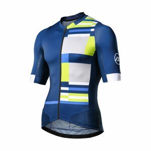 MONTON Cyklistický dres s krátkym rukávom - MONDRIAN - modrá/biela